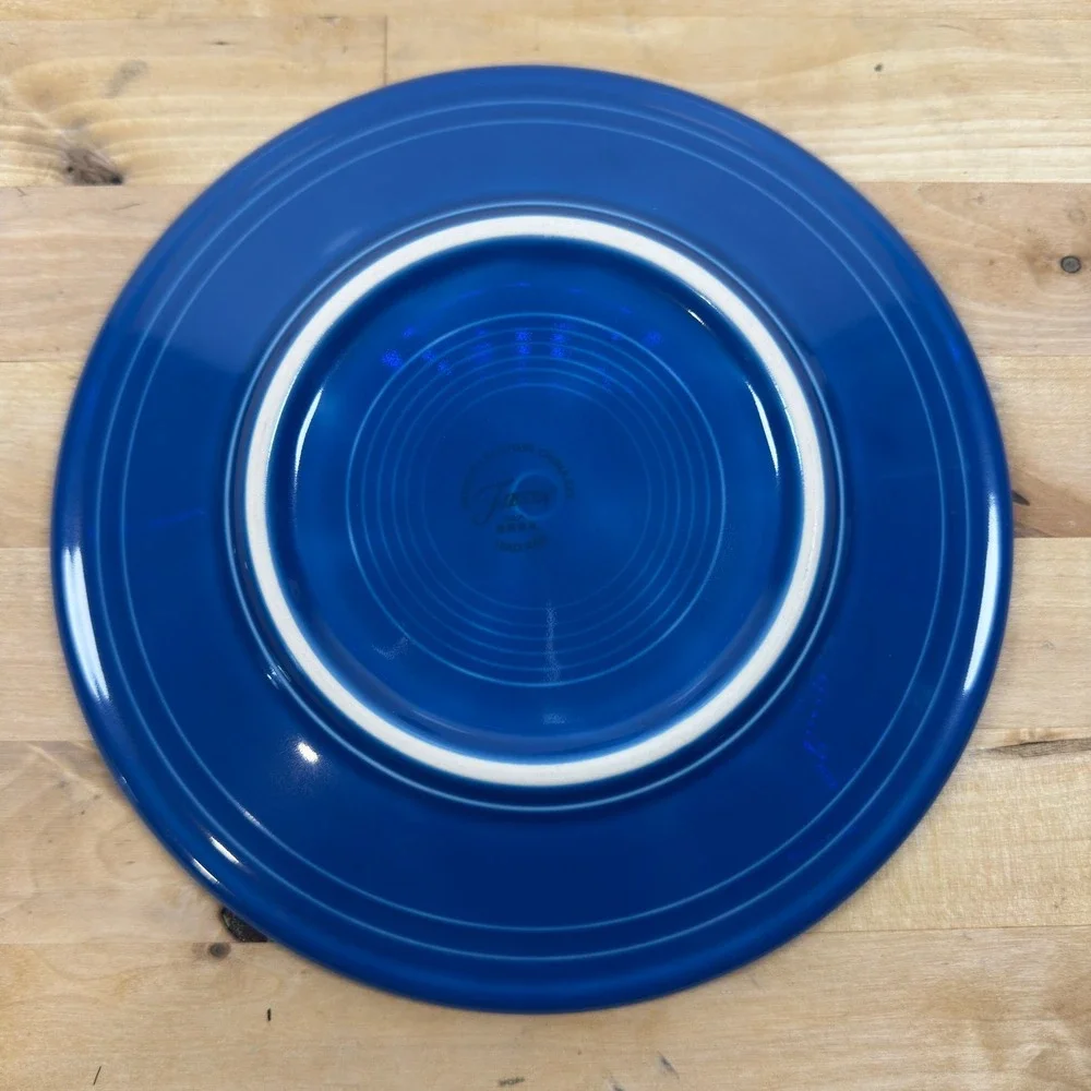 Fiesta Lapis 9 Inch Luncheon Plate Homer Laughlin China Lead Free USA - Picture 6 of 7